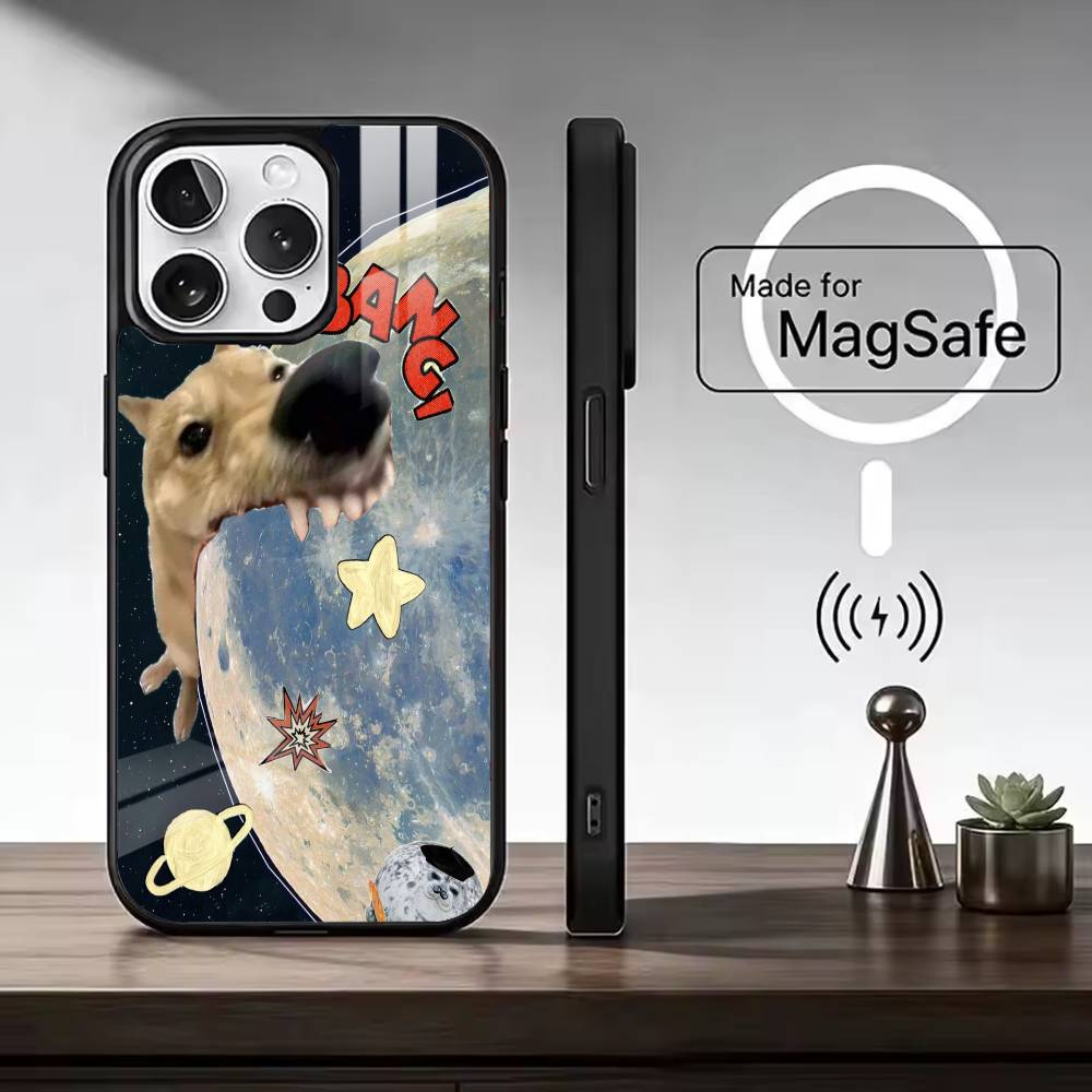 Cute Pet Cat memes Phone Case For iPhone17,16,15,14,13,12,11 Plus,Pro Max, New Magnetic Wireless Charging