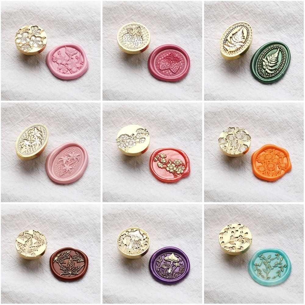 Round Wax Seal Stamp Flowers Sealing Wax Supplies Scrapbooking Sealing Wax Gift Packaging Cards