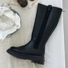 New ArrivalS Open Run Women S chelSea Long bootS Tire Heel gloSSy