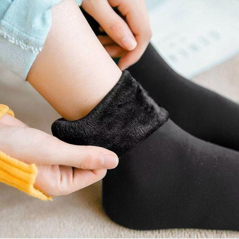 New Women Winter Warm Thicken Thermal Soft Casual Solid Color Socks Wool Cashmere Home Snow Boots Velvet Home Floor Sock