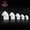 Colorful 45-Degree PVC-U Elbow Joint for Aquariums - White/Dark Gray Plastic Duckbill Pipe Fitting.