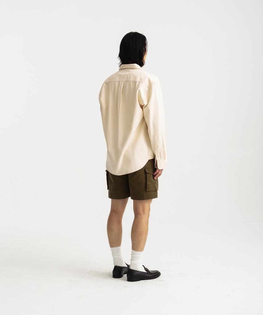 HEYSTE Faded Heavy Cotton Shirt Ash Beige