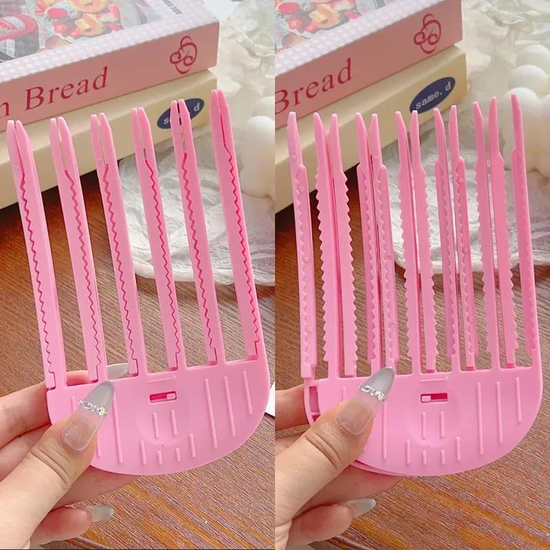 Fluffy Hair Roots Clips Comb Plastic Wind Sculpting Combs Natural Volume Curl 3 Teeth 6 Teeth High Skull Top Artifacts Wind Comb