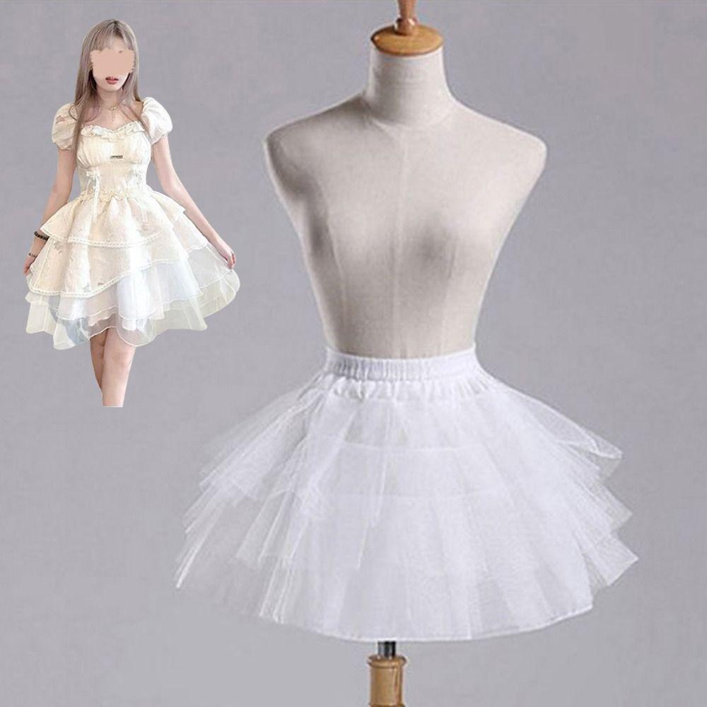 White Underskirt Crinoline A-line Shape Ball Gown Petticoats Fashion Flower Dress Accessories