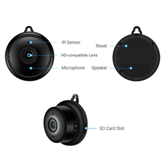 V380 камера безопасности портативная мини-камера наблюдения с USB 1080P ночного видения для дома