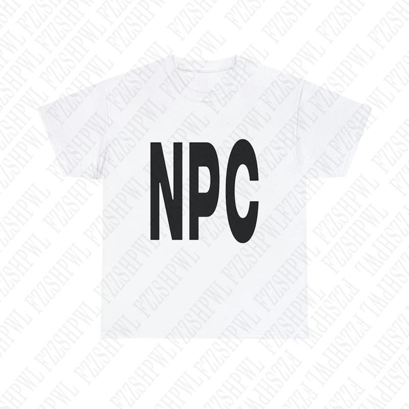 NPCOversized Harajuku Letter Print Casual Y2K Cotton Tshirt Men Clothes ONeck Hiphop Punk Streetwear Short Sleeve Top Summer