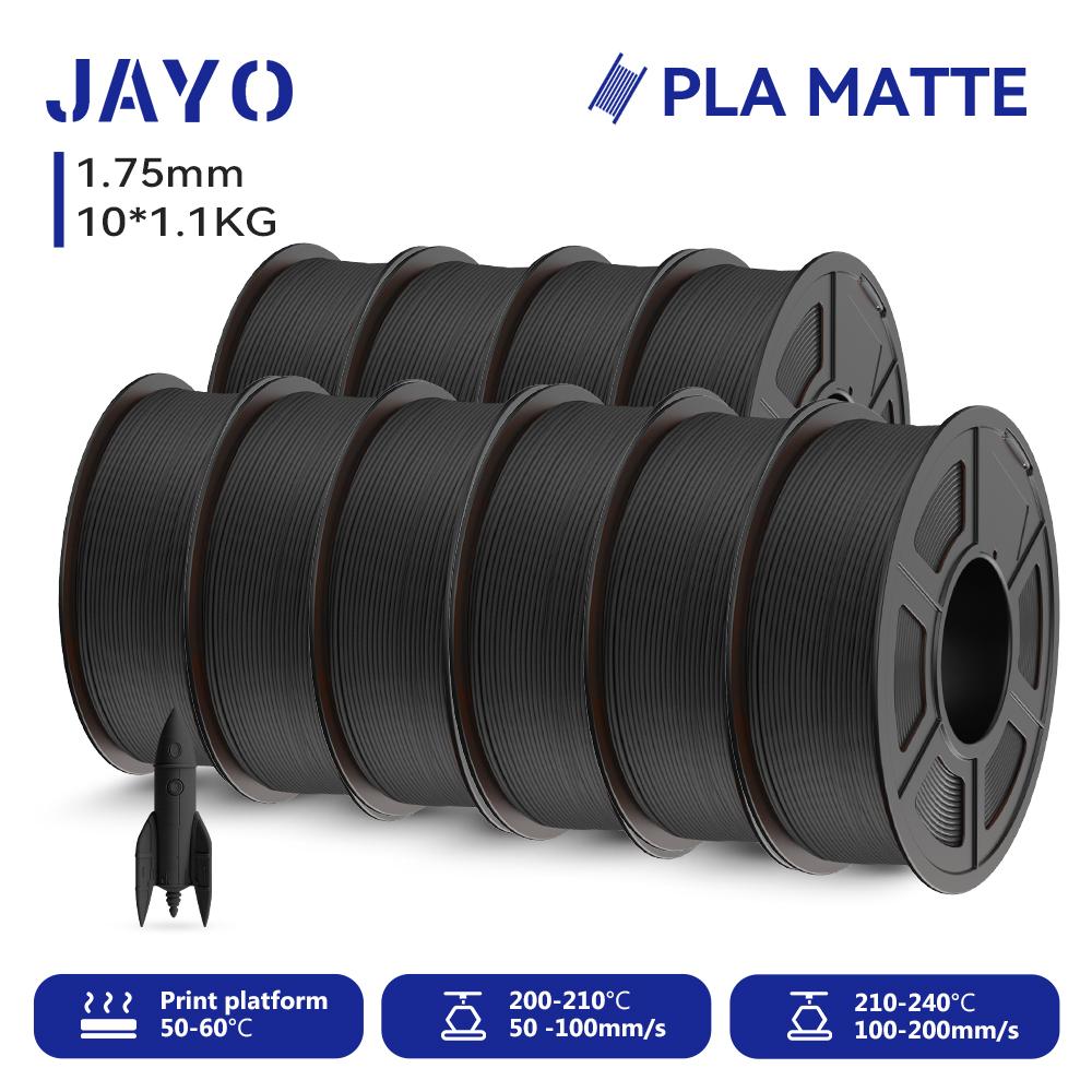JAYO 10 Rolls 3D Printer PLA/PETG/PLA+/HS PETG/PLA Matte/PLA Meta Filament 1.75mm 3D Printing Materials for 99% 3D FDM Printer