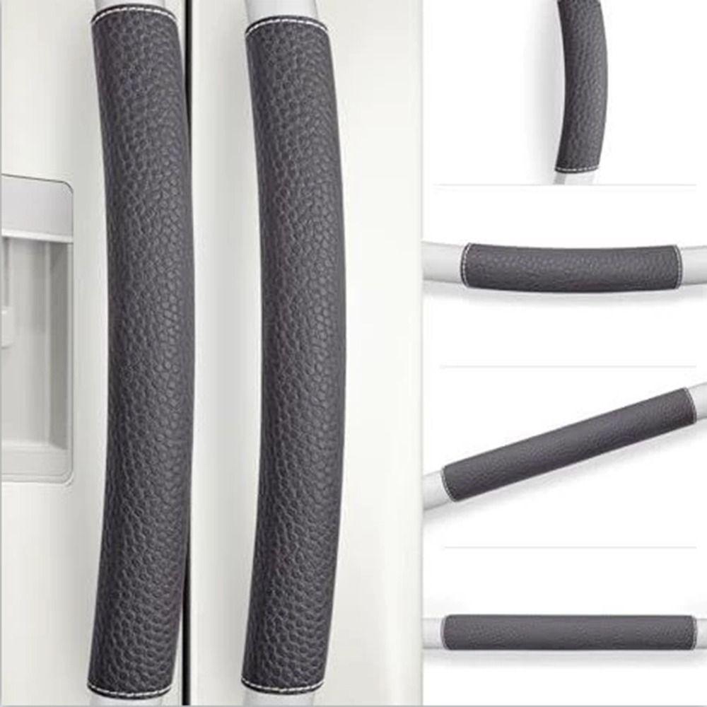 PU Leather Refrigerator Door Handle Cover Protective Car Safety Belt Covers Door Gloves Household