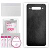apgo Protective Skin Sticker for the Back Compatible with ZTE Nubia Z20, Wrap Film, Foil, Vinyl - Pattern Black Leather