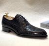 Модная Роскошная Мужская Обувь Ручной Работы из Натуральной Кожи, Классические Оксфорды с Мыском, На шнуровке, Формальная, Деловая, Свадебная, Офисная Обувь