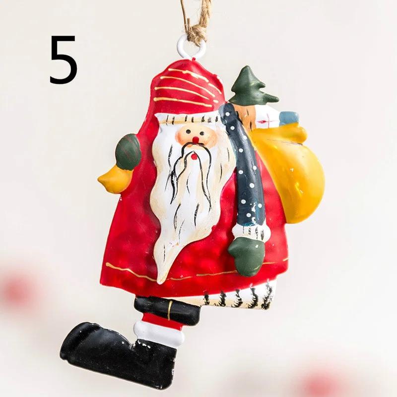 Украшения для вечеринки Подарочный рождественский кулон Рождественская елка Кукла Подвесные металлические украшения DIY Рождественский день Санта-Ангел Клаус