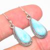 Natural Republic Larimar Gemstone Handmade 925 Solid Silver Earring 1.50" z0L73