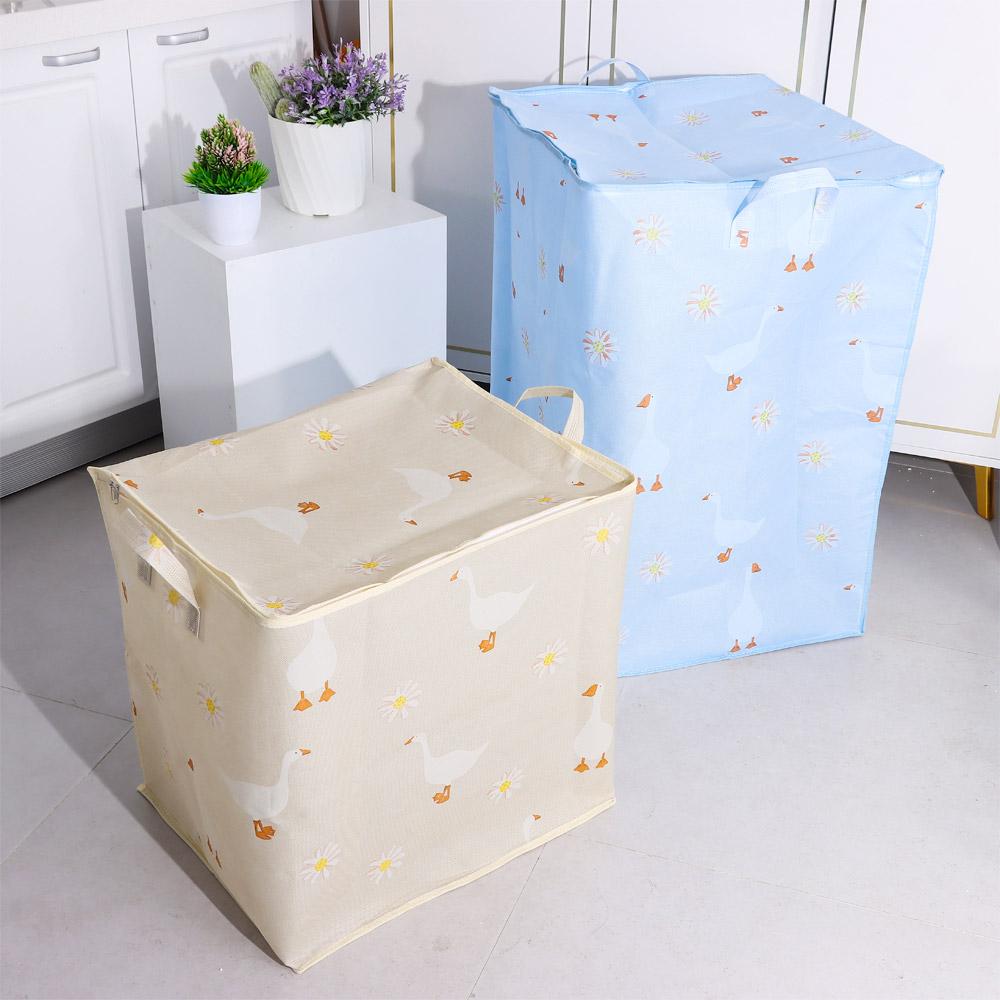 Складной органайзер для шкафа, контейнеры для хранения, сортировочный ящик для хранения с ручками, стеганая сумка для хранения с ромашками, корзины для хранения одежды