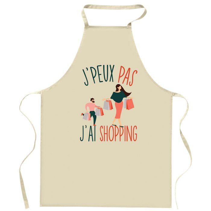 Tablier de cuisine - Planetee J'peux pas - Impression bretonne - Coton épais résistant - Liens ajustables