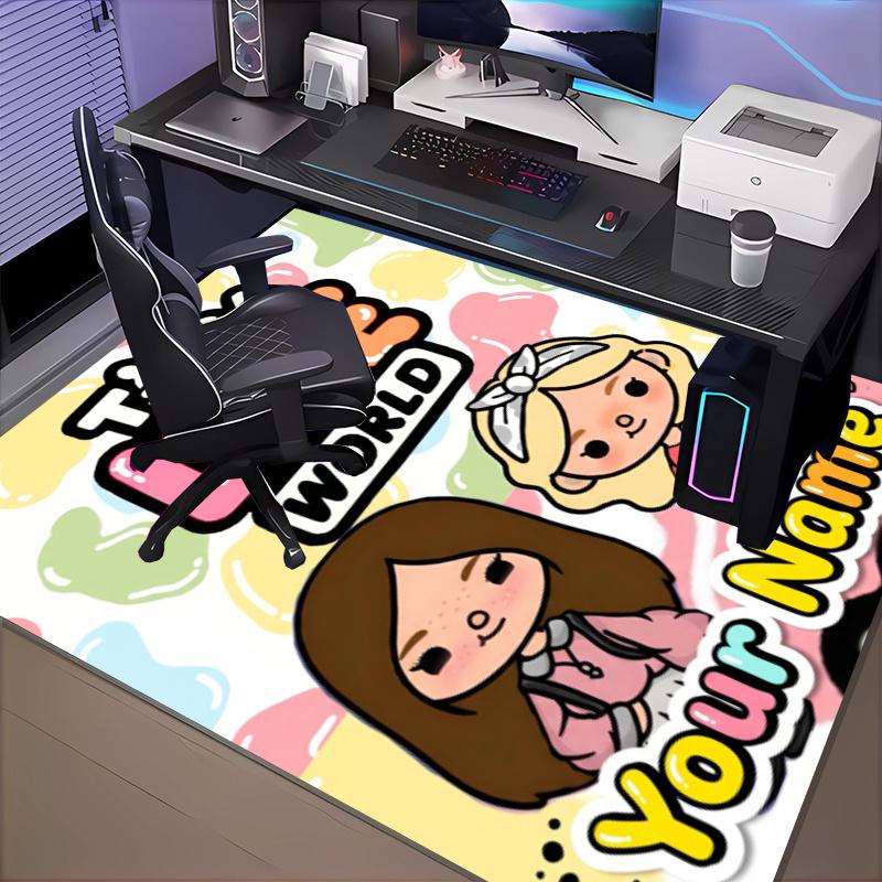 Custom Name Toca Boca Game Rug Office Rug, Indoor Rug, Chair Rug, Living Rooms, Doormat Game Rug Home Decor Birthday Christmas Gifts
