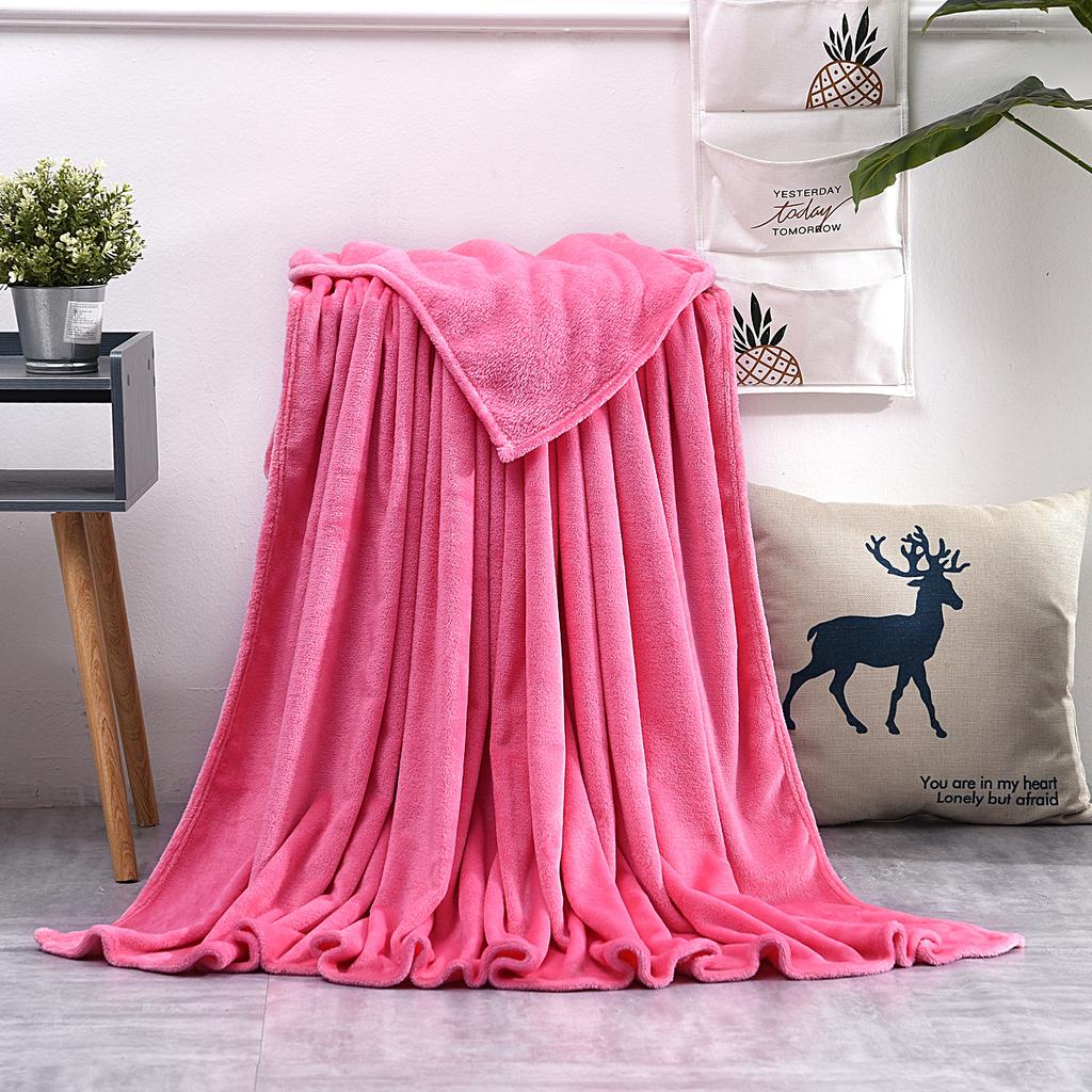 Soft Warm Grey Coral Fleece Blanket for Sofa Bed Office Camping and Pets Cozy Nap Throw