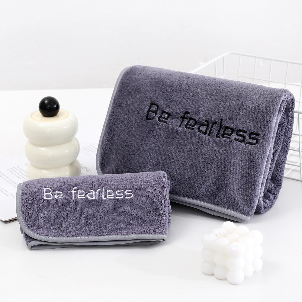 Индивидуально вышитое утолщенное полотенце из кораллового флиса: Впитывающее полотенце для ванны, фитнеса и бассейна