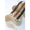 Mei Mary Top grain leather belt with pearl and rhinestone buckle - women's belt waist cincher
