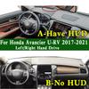 Для Honda URV Avancier U-RV TG3/4/5/6 2017- Коврик на приборную панель Защитная накладка на панель приборов Солнцезащитный коврик Противогрязевой коврик на приборную панель