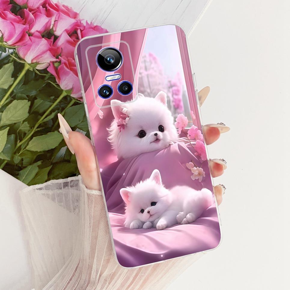 For Realme GT Neo 3 150W Neo 5 240W / Realme GT3 Phone Case Dragon Cute Cat Cartoon Pattern Casing Soft Clear Silicone Cover