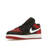 Детские кроссовки Air Jordan 1 Low GS Alternate Bred Toe Black White Gym-Red 553560-066