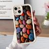 Aesthetic Stones Thicken TPU Mobile Phone Case for iPhone 17 16 15 14 13 12 11 Air Pro Max Plus Colorful Cover