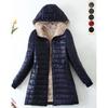 Женские куртки с капюшоном, приталенного кроя, осенне-зимние, средней длины, офисные хлопковые пальто, теплые парки на овчине