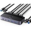 KVM-переключатель UGREEN 2-в-1, 4K@60Hz HDMI, USB3.0 и USB C, Серый