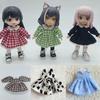 Fashion Dolls Outfits Dresses Handmade Doll Clothes Skirt for 1/11 OB11 Dolls/for 1/12 BJD