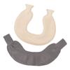 U Shaped Neck Hot Water Bag Double Knitted Insulation Rubber Warm Hot Water Bottle Gray Cover