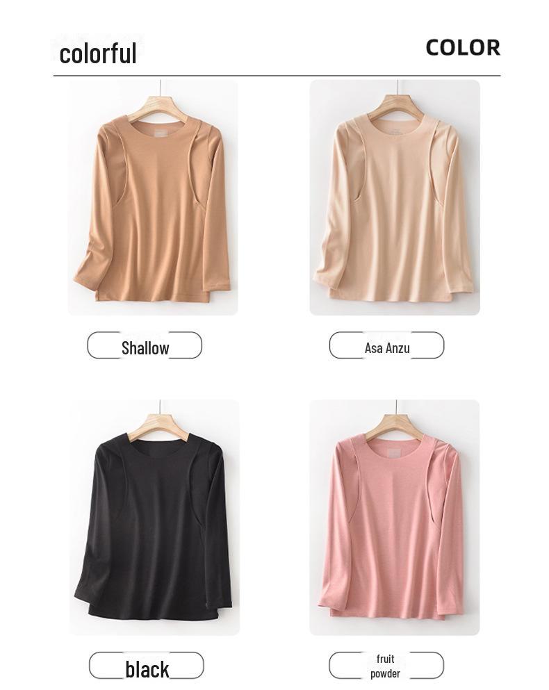 Женский самонагревающийся бархатный термотоп для беременных - Осенняя одежда для кормящих мам