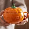 Чашка с овсянкой для воды, кружка для супа, керамическая кружка на Хэллоуин, креативная чашка с тыквой