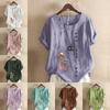 Women's Fashion Giraffe Prined Short Sleeve T-shirt Loose Cotton Shirt Casual Loose Summer Blouse Tops Plus Size
