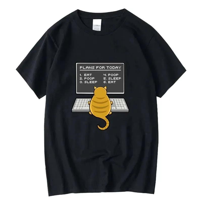 Творческий Забавный Программист Код Работает Почему Мем Принт Футболка Camiseta Hombre Linux Операционная Система Мода Уличная Одежда Для Подарка