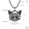 Cat Head Necklace For Men Stainless Steel Men Necklace Simple Animal Jewelry Korean Style Jewelry Cosplay Accessorycool Stuff