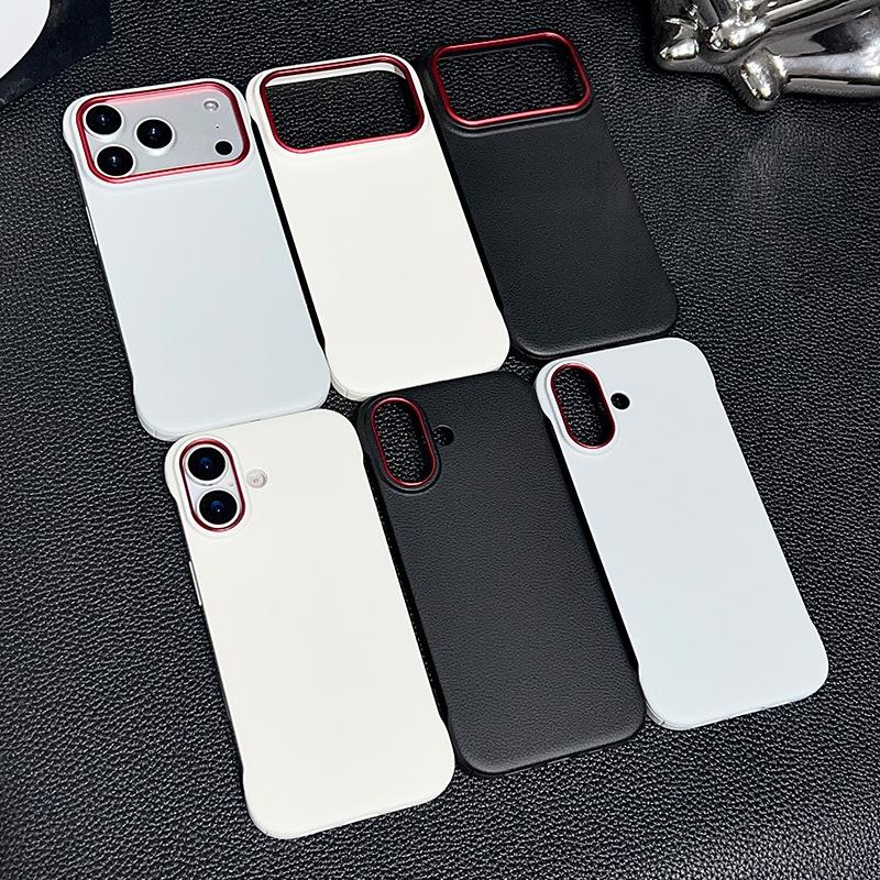 Минималистичный Магнитный Матовый Однотонный Чехол из ПУ Кожи для IPhone 17 Pro Max Противоударный Ультратонкий Безрамочный Защитный Чехол