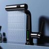 Waterfall Kitchen Faucet with Pull-Down Sprayer In Stainless Steel