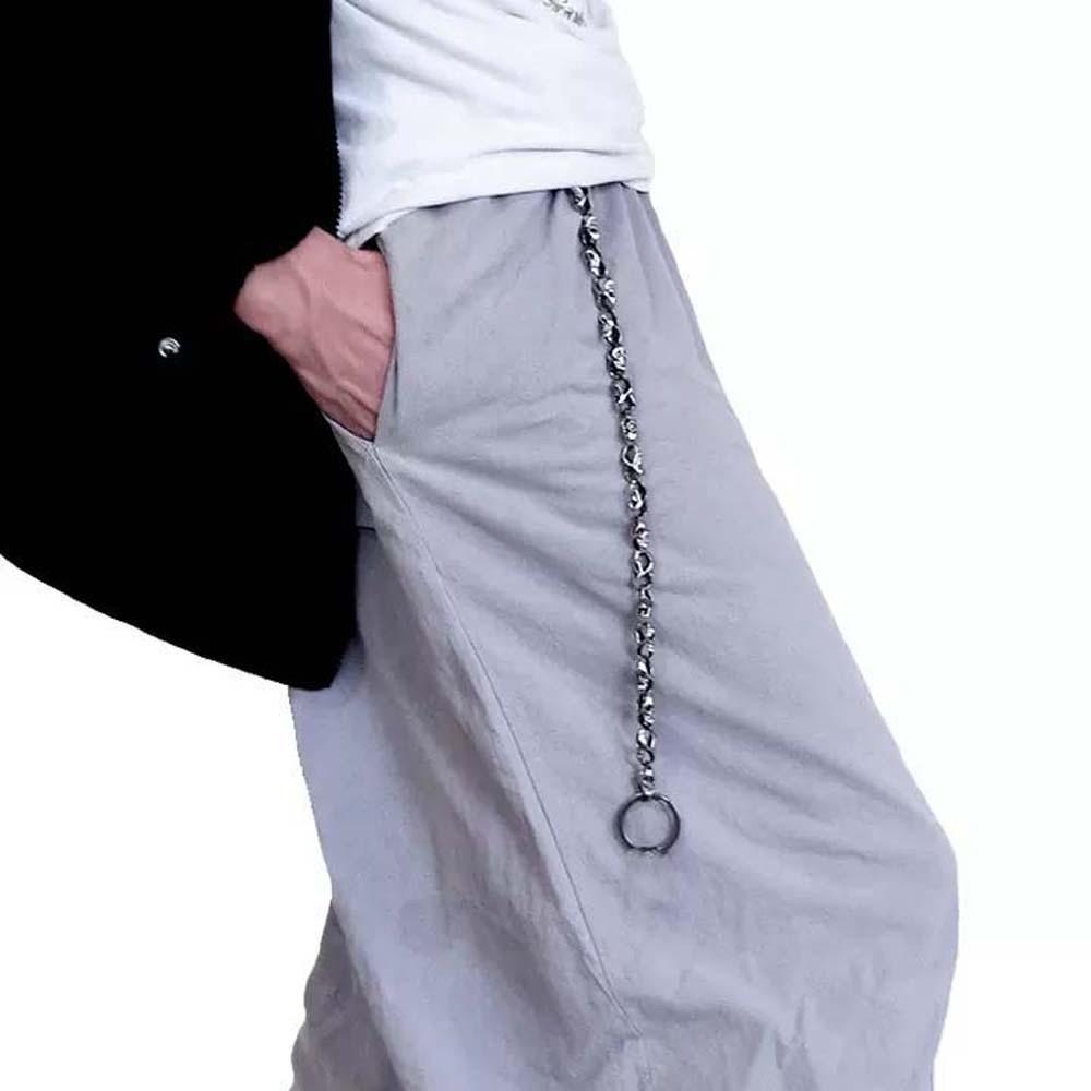 Регулируемая Мужская Цепочка для Джинсов Y2K Панк Цинк Сплав Цинка Декор Талии Винтажный Череп Цепочка для Брюк Украшение