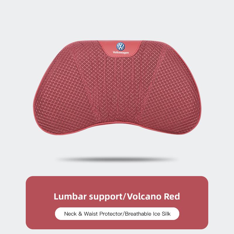 Для VOLKSWAGEN VW Подушка-подголовник для сиденья автомобиля из ледяного шелка, Подушка для сиденья водителя, Подголовник, Подушка для спины Для Volkswagen Polo Golf Tiguan Passat Sharan
