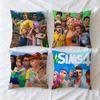 Подушка-чехол S-Sims 4 Квадратный декоративный чехол для подушки-плед Диван Кровать Машина Гостиная Подарки на День Рождения Юбилей