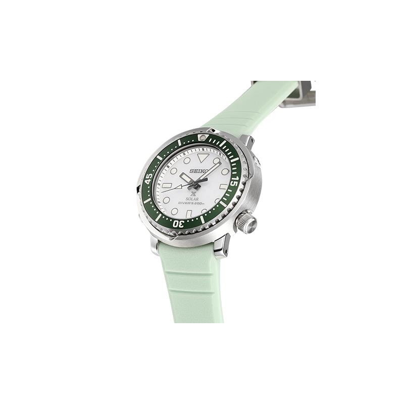 Seiko Серия Prospex спортивные дайверские часы Кварцевые силиконовый ремешок женские часы белый циферблат SUT421P1