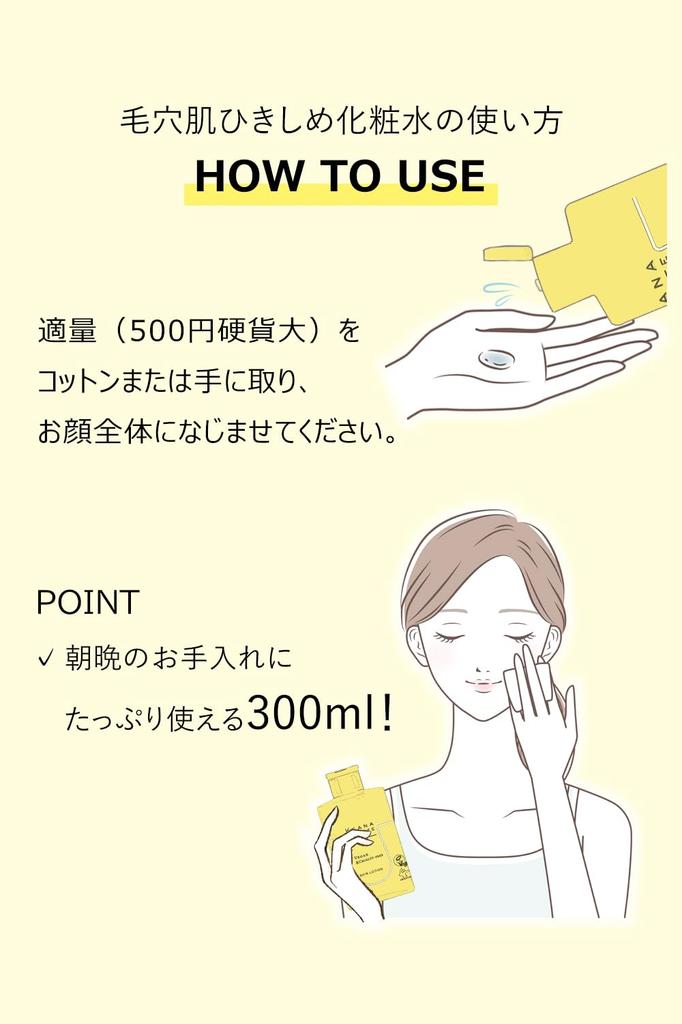 KEANA BEAUTE Pore Tightening Vitamin C Made in Japan Lotion, 300ml, Derivative,