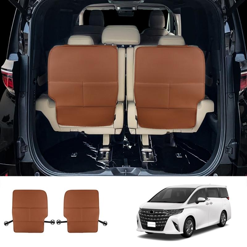 For Toyota Alphard Vellfire 40 Series 2024 Interior Car Leather Rear Seat Row Storage back cushion Protective pad Cover