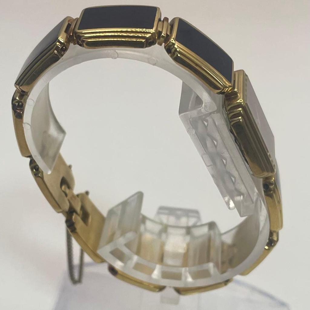 Used Working SEIKO Ladies Vintage Art Deco Watch Black Gold