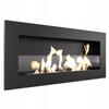 Wall Mounted Bioethanol Fireplace DELTA SLIM Black with Glazing TÜV 