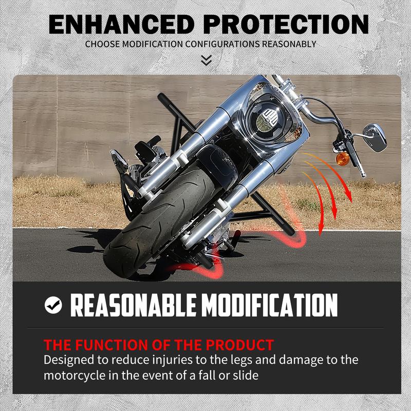Motorcycle Front Crash Bar Highway Footpeg Engine Guard Protector Bumpers For Harley Softail Fat Boy Low Rider Breakout 2018-24