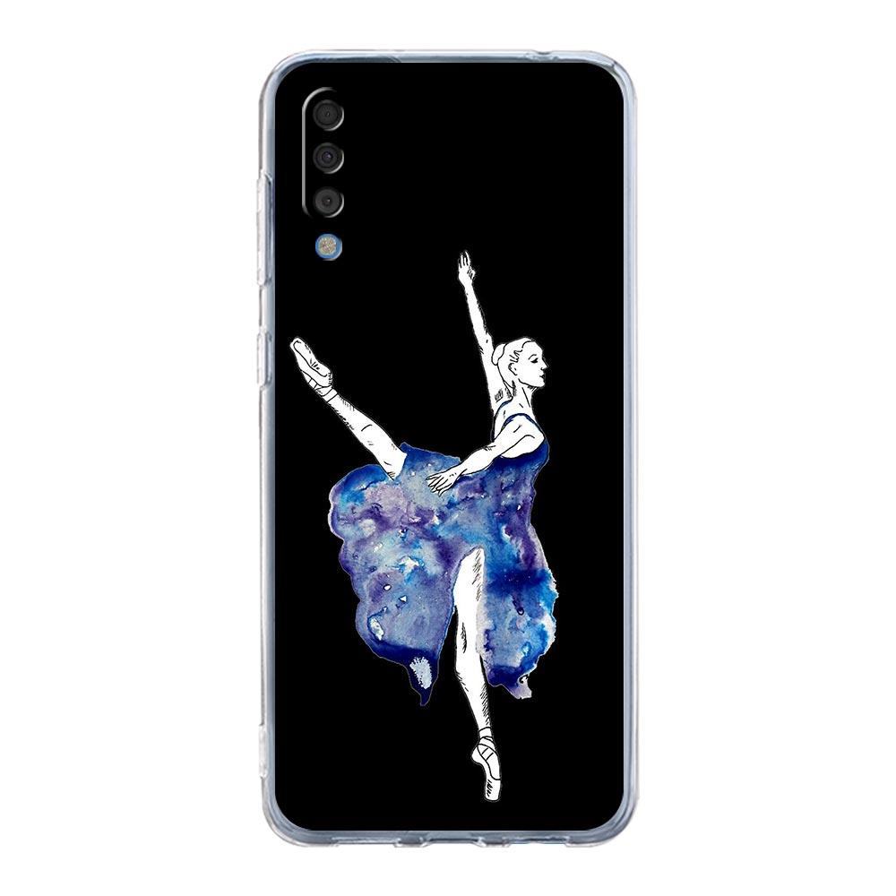 Простой балетный танец лебедя для Samsung Galaxy A14 A50 A70 A30 A40 A20E A10 A10S A20S A02S A04S A12 A22 A32 A34 A42 A52 5G A54 Чехол
