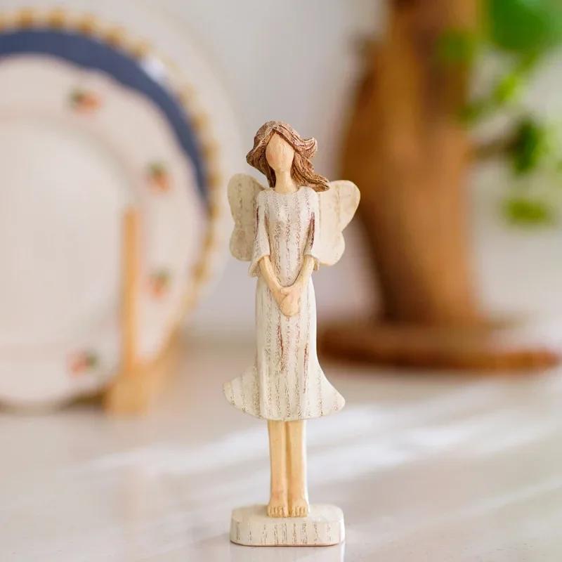 Украшения из смолы, украшения для дома, фигурка ангела, статуэтка, креативное украшение, подарок на день рождения, стол