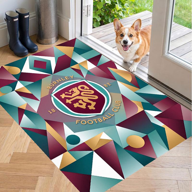 Soft Floor Carpet Burnley Football Pattern Area Rug Decorative Mat For Home Room Decoration