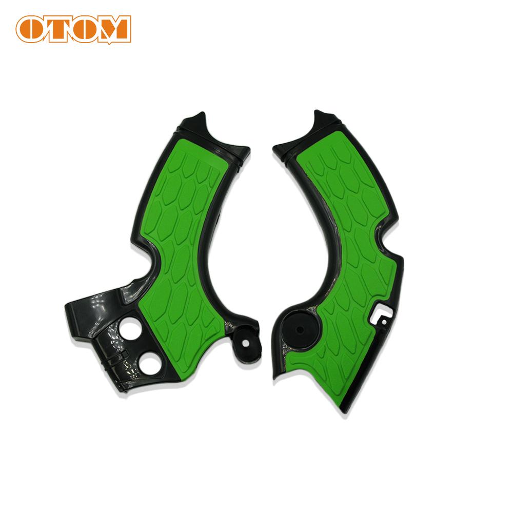 OTOM Motocross X-Grip Frame Guard Protection Cover Motorcycle Accessories Plastic Kit For KAWASAKI KX250F 15-18 Dirt Bike Enduro
